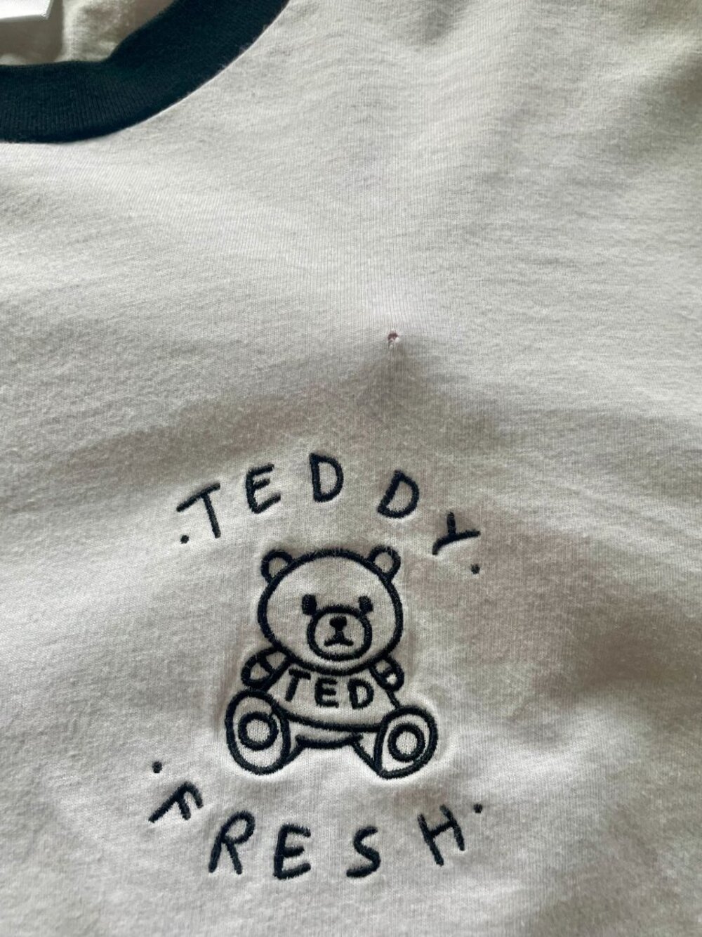 Teddy Fresh Unisex Monochrome Colorblock Cropped Long Sleeve Shirt sz XL *READ* - Picture 4 of 7
